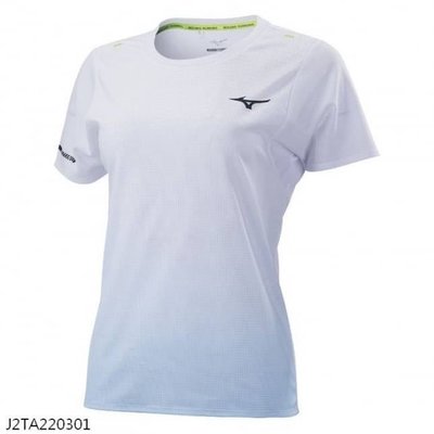 【MIZUNO 美津濃】女路跑短袖T恤 白色 J2TA220301 尺寸:XL
