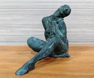 【啟秀齋】台灣早期銅雕雕塑 裸女 女體 疑似台灣第一位職業人體模特兒林絲緞女士雕像 1F