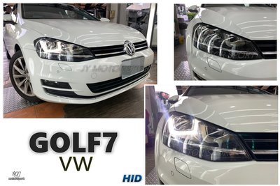 小傑車燈精品-全新 VW 福斯 GOLF7 7代 13 14 15 年 HID版 原廠型 大燈 1邊10000
