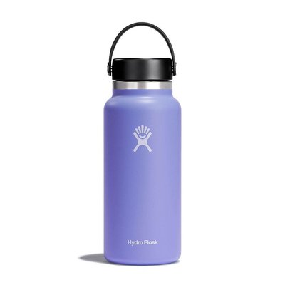 【Hydro Flask】贈水壺袋 寬口 32oz 946ml 紫藤花 美國 不鏽鋼保溫保冰瓶 保冷保溫瓶