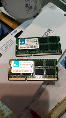 筆電DDR3記憶體2GB*2