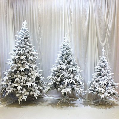 【熱賣精選】白色圣誕樹套餐1.5/1.8/2.1/2.4/3M植絨雪松擺件家用圣誕節裝飾品