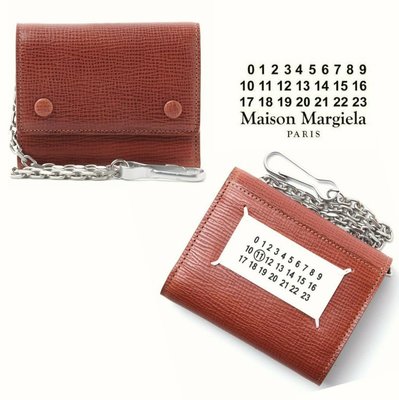 Maison Margiela   ( 棕褐色 ) 真皮 三摺短夾 皮夾 錢包 中性款｜100%全新正品