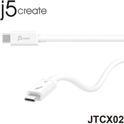 【MR3C】含稅 j5 create JTCX02 Thunderbolt 3 公對公 Intel認證傳輸線 1M