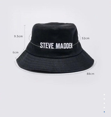 Steve Madden 經典刺繡漁夫帽 頭圍52cm 全新品