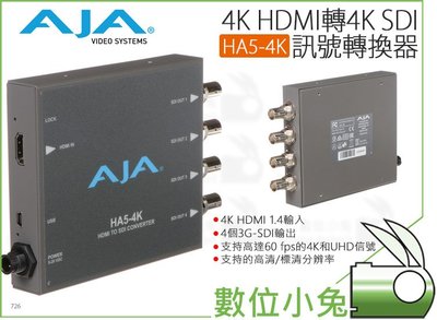 數位小兔【AJA HA5-4K 4K HDMI 轉 4K SDI 訊號轉換器】視訊 音訊 公司貨 影音轉換 轉換盒