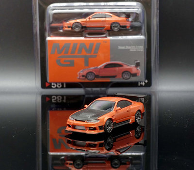 【MASH】現貨特價  Mini GT 1/64 Nissan S15 D-Max orange #581 美板吊卡
