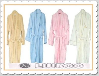 浴袍LIUKOO煙斗純棉100%超厚浴巾布超保暖浴袍台灣製造