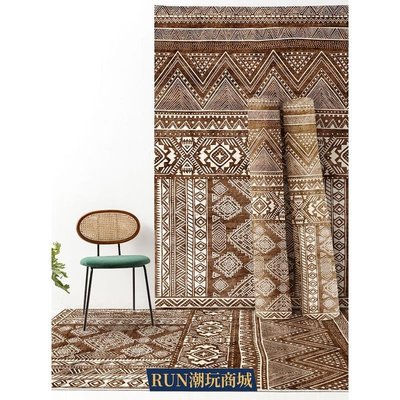 下殺-北歐ins地毯客廳臥室家用茶幾墊 摩洛哥民族風棕色耐臟易打理地毯