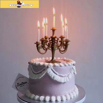 [現貨]版權韓國ins創意mini迷你塑料燭臺生日蠟燭網紅派對布置蛋糕裝飾【超會購Super MALL】
