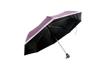 【自動雨傘 黑膠傘】水玉點橫邊色膠-54輕推自動開收傘【小潔大批發】