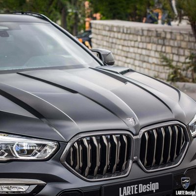 ✽顯閣商行✽俄羅斯原裝 LARTE Design BMW G06 X6 碳纖維水箱罩 鼻頭 M50i 改裝 空力套件