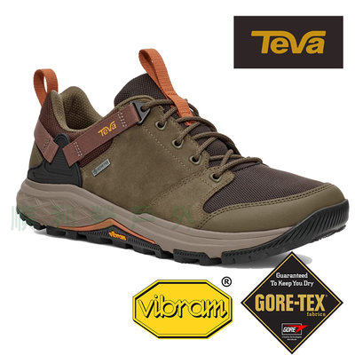 TEVA 男 Grandview GTX Low 低筒防水黃金大底郊山鞋 登山鞋 1134094RBDO 雨林棕/深橄欖