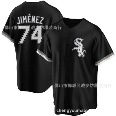 現貨球衣運動背心白襪 74 黑色球迷棒球服球衣 MLB White Sox Jimenez Jersey