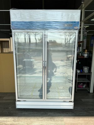 吉田二手傢俱❤全新節能雙門玻璃型冰箱 微動開關 耐酸鹼鋼板 冷藏櫃 冷藏展示櫃 冷藏展示台 營業用 冷藏冰箱 耐用