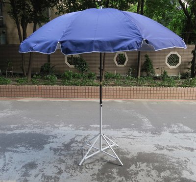 2.2米攤販大圓傘含四腳傘座 (420D抗UV防雨銀膠傘)、攤販傘、戶外遮(雨)陽傘、沙灘傘、海灘傘