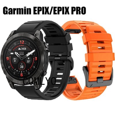 適用於 Garmin EPIX PRO 51MM 47MM 錶帶矽膠快速釋放 Easyfit 智能手錶錶帶充電端口插頭蓋