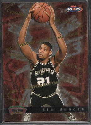 97-98 HOOPS CHAIRMAN OF THE BOARD #9 TIM DUNCAN RC