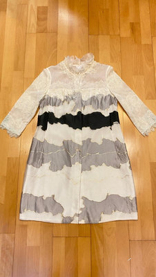 克萊亞 IRIS 芃諭 白色蕾絲高雅外套式洋裝M號