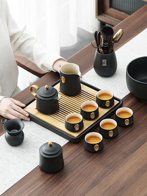 功夫茶具套裝用品輕奢泡茶中式陶瓷喝茶客廳茶杯套組禮盒