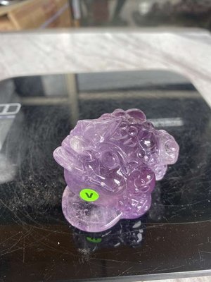 COSS紫水晶雕蟾蜍綠V