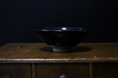 【清風致物】老樂燒｜黑樂平茶碗｜日本回流｜名家手作抹茶碗1744