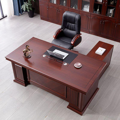 辦公桌老板桌辦公室總裁桌子主管經理桌椅組合簡約現代大班臺