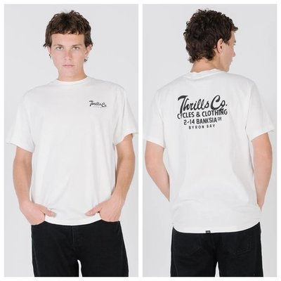 Cover Taiwan 官方直營 THRILLS Co 澳洲 滑板 衝浪 戶外 短袖 短Tee 短T 白色 (預購)