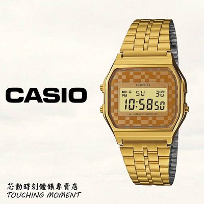 CASIO 復古經典 潮流金色電子錶 A159WGEA-9
