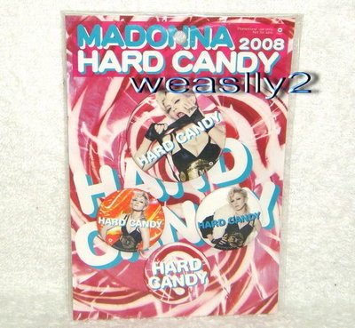 (MDNA) 瑪丹娜Madonna 娜式糖 Hard Candy【限量精緻別針(胸章,徽章):4枚一組】全新!免競標~