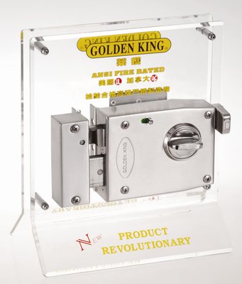 【台北鎖王】【GOLDEN KING 金冠牌】超強防盜鐵門鎖 DY-8309 多加一支鑰匙