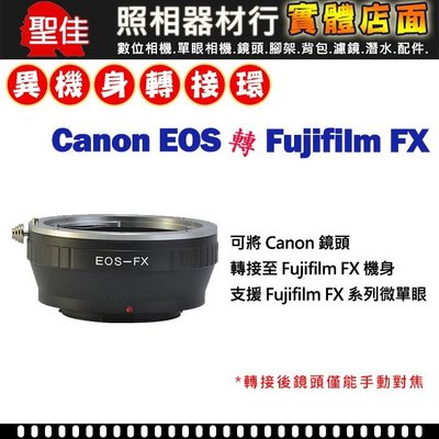 【聖佳】Pixco Canon EOS 鏡頭 轉接 Fujifilm FX 系列 機身轉接環