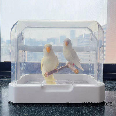 【現貨】鳥籠鸚鵡幼鳥透明手提便攜外出保溫保暖箱異寵烏龜盒防飛羽防甩食鳥籠籠子