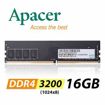 宇瞻科技 Apacer DDR4 3200 16G 桌上型電腦記憶體【風和資訊】