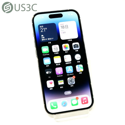【US3C-青海店】台灣公司貨 Apple iPhone 14 Pro 512G 銀色 6.7吋 120Hz 二手手機 UCare店保6個月