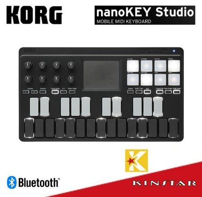 【金聲樂器】KORG NANOKEY STUDIO 藍芽 MIDI鍵盤 MIDI控制器 可加購專用攜行袋