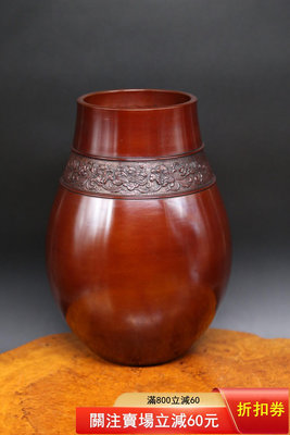 日本古董銅花瓶，日本高岡銅器出品，日本花道具。高岡銅器《金工 古玩 銅器 擺件【古雲】
