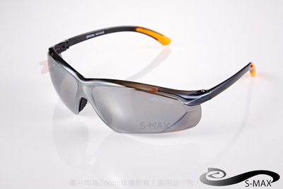 【S-MAX專業代理品牌】極限流線型PC電鍍水銀黑鏡片 抗炫光 抗UV400 防風運動太陽眼鏡！新上市！