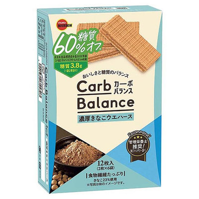 +東瀛go+ Bourbon 北日本 豆乳威化餅 12枚入 carb balance 減少60%糖質 食物纖維 日本必買