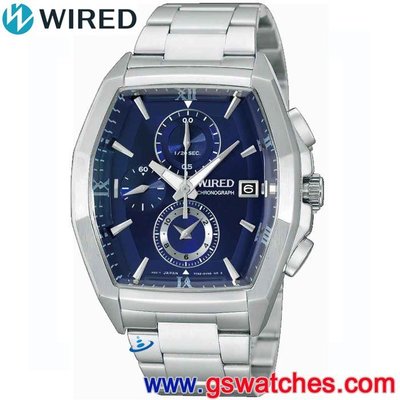 【金響鐘錶】全新WIRED AF8R57X1,公司貨,保固1年,時尚男錶,計時碼錶,7T92-X249A