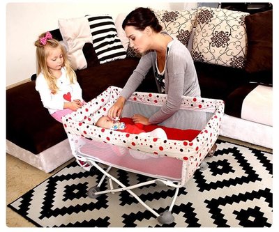 迷你小尺寸床邊床嬰兒床 便攜式新品可折疊旅行寶寶床小床bb床