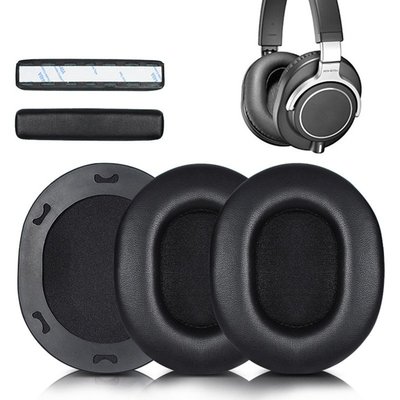 鐵三角M70X耳機罩 適用於 Audio-Technica ATH-M70X 耳機替換耳罩 帶安裝卡扣 頭梁墊附3M膠
