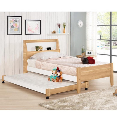 可開收據發票【全台傢俱】CM-24 卡爾 3.5尺 / 5尺 USB插座床架 (可調高低、可加購子床) 子母床