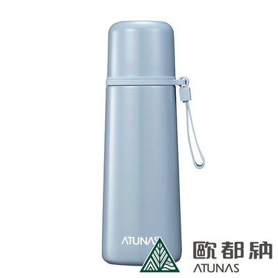 (登山屋)ATUNAS 歐都納316不鏽鋼雙蓋式霧面保溫瓶A1KTDD03N藍灰/500ml