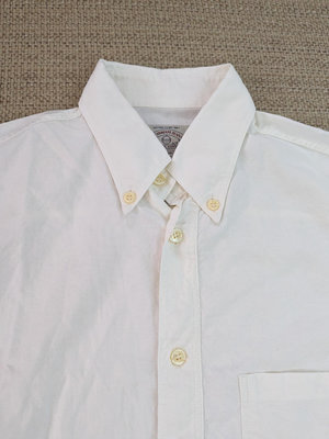 義大利製造 Armani Jeans 經典米白色襯衫 上班休閒襯衫 L號 XL號