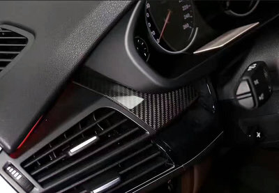 汽車配件 汽車尾翼 適用于寶馬新X5 F15碳纖維內飾 X5干碳纖維儀表臺左飾條 空調風口