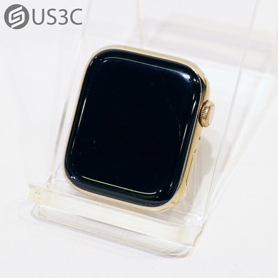【US3C-青海店】【一元起標】台灣公司貨 Apple Watch Series 7 45MM GPS+LTE  金色不鏽鋼錶殼 二手智慧手錶