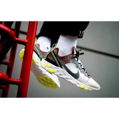 【正品】Nike React Element 87 咖啡色 半透明 機能 輕量 慢跑 氣墊 休閒 AQ1090-002