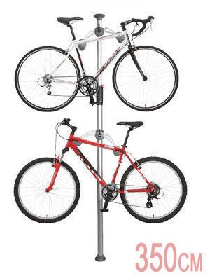 DISPLAY STAND頂天立地自行車停車塔 展示架 掛車架 停車架 (銀色) ~可加購掛架掛4台車