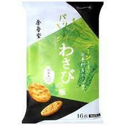【享吃零食】日本 金吾堂製菓 山葵米果 芥末風味米果 仙貝(16枚) 單一包裝
